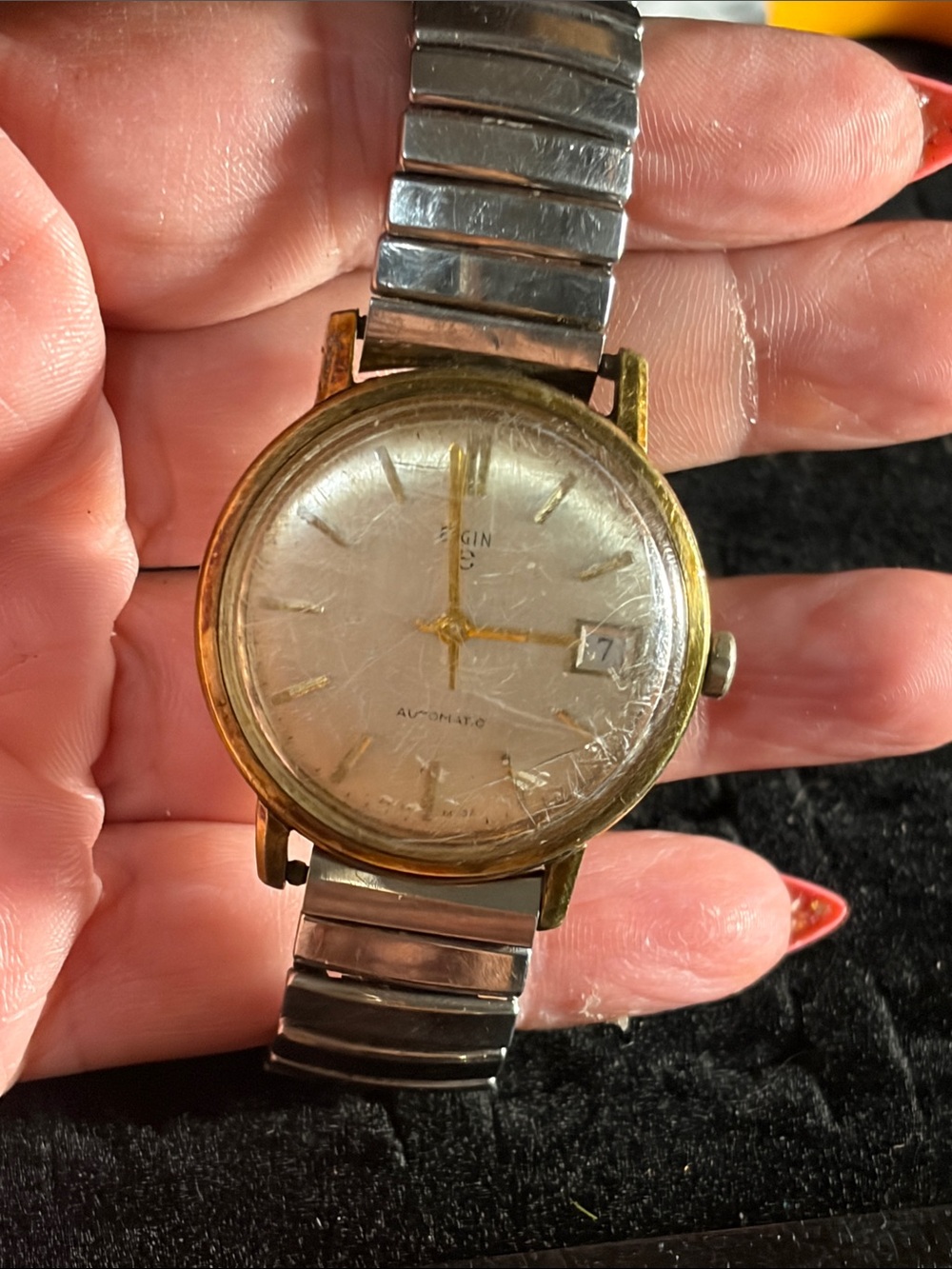 Vintage Elgin men’s wind up watch Gold-Tone